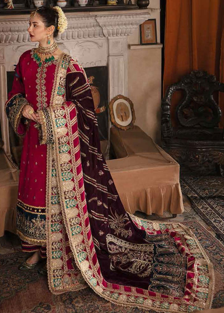 Nagma By Afrozeh Embroidered Raw Silk Suits Unstitched 3 Piece AF21NV 06 Nawab Bai - Luxury Collection