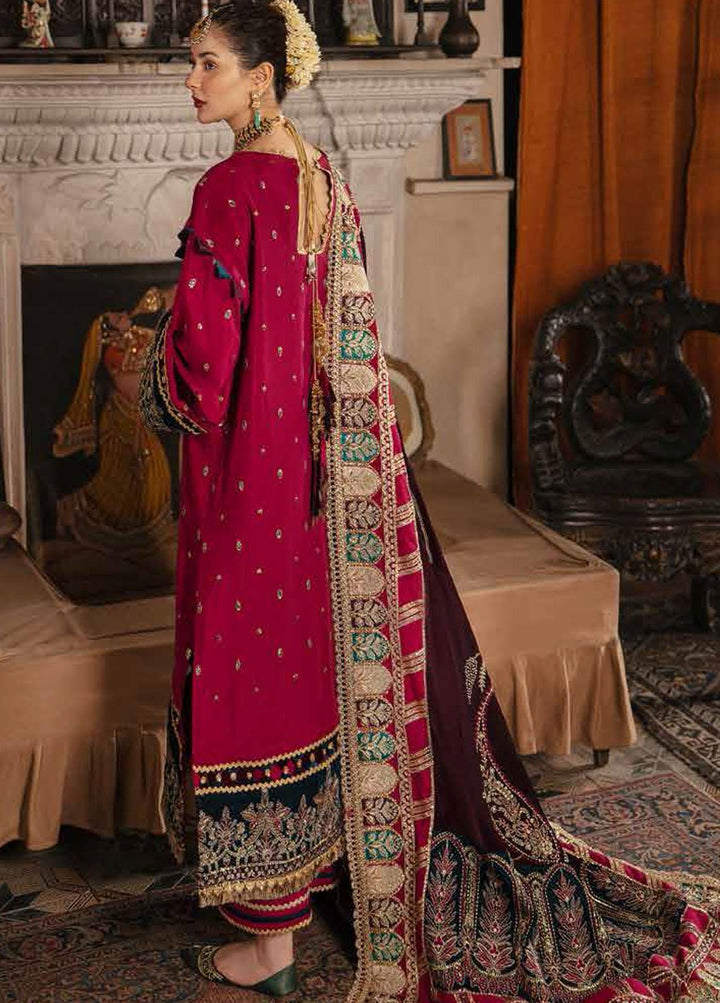 Nagma By Afrozeh Embroidered Raw Silk Suits Unstitched 3 Piece AF21NV 06 Nawab Bai - Luxury Collection