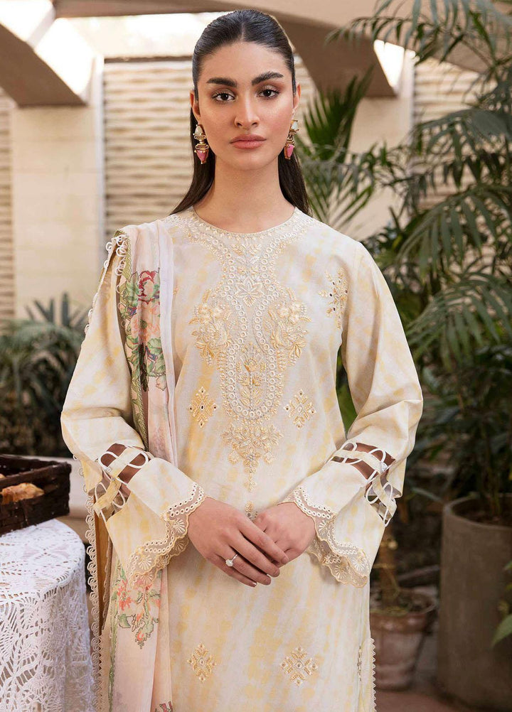 Seran Luxury Pret Embroidered Lawn 3 Piece Dress SRN23PA D-08 Jehan