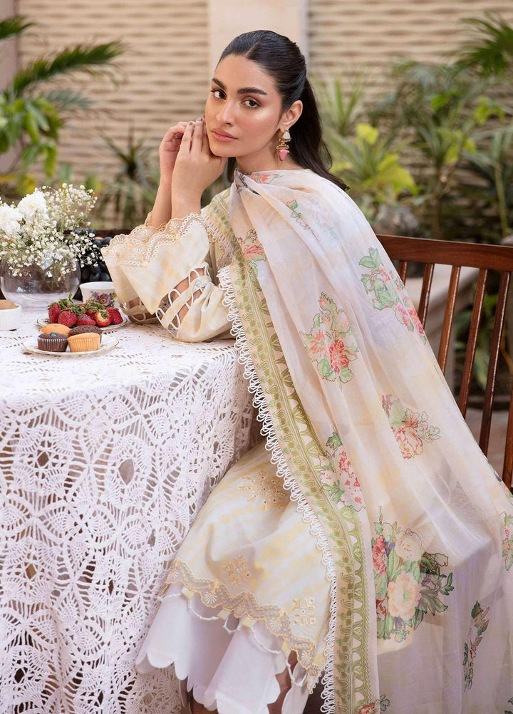 Seran Luxury Pret Embroidered Lawn 3 Piece Dress SRN23PA D-08 Jehan
