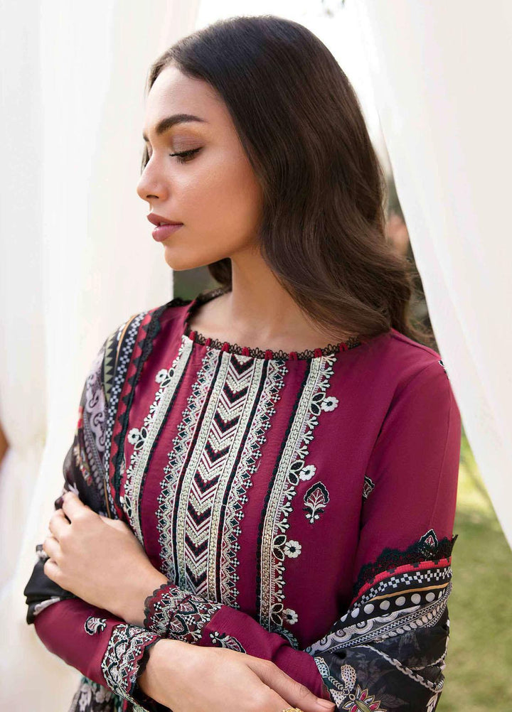 Afsanah By Seran Embroidered Lawn Suits Unstitched 3 Piece SRN23A D-07 Maahru - Summer Collection