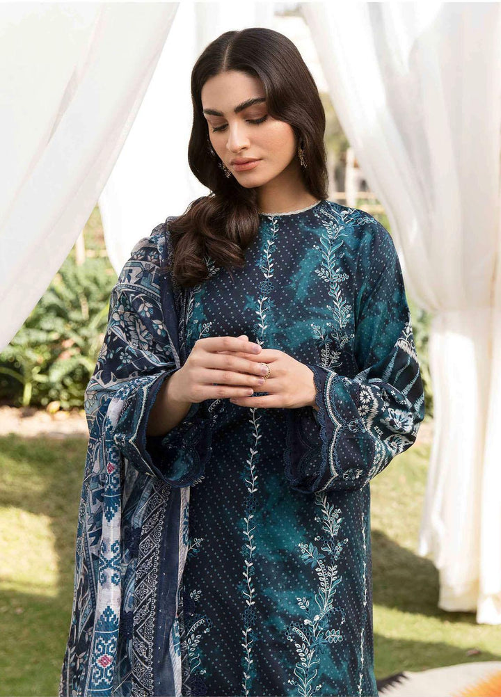 Afsanah By Seran Embroidered Lawn Suits Unstitched 3 Piece SRN23A D-09 Kaavish - Summer Collection