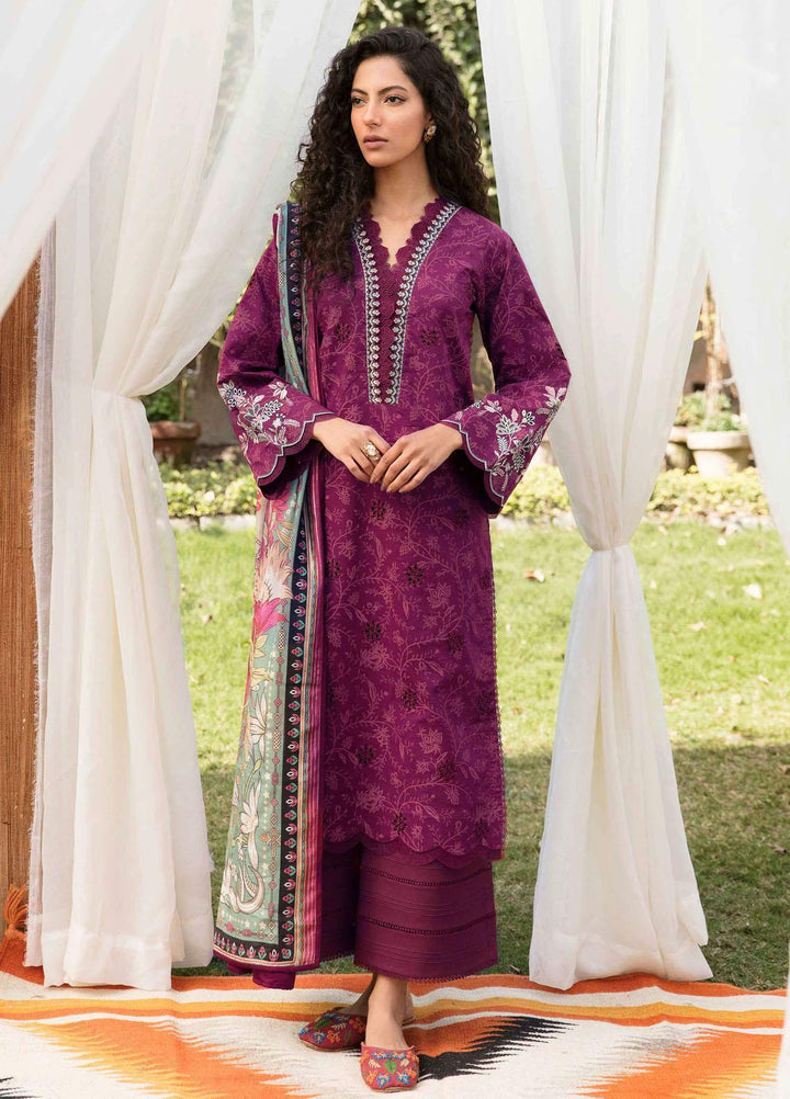 Afsanah By Seran Embroidered Lawn Suits Unstitched 3 Piece SRN23A D-14 Gul - Summer Collection
