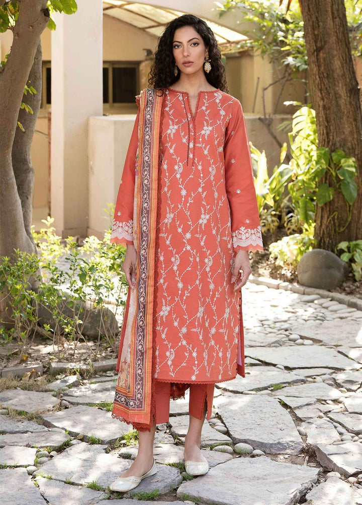 Afsanah By Seran Embroidered Lawn Suits Unstitched 3 Piece SRN23A D-15 Mehtab - Summer Collection