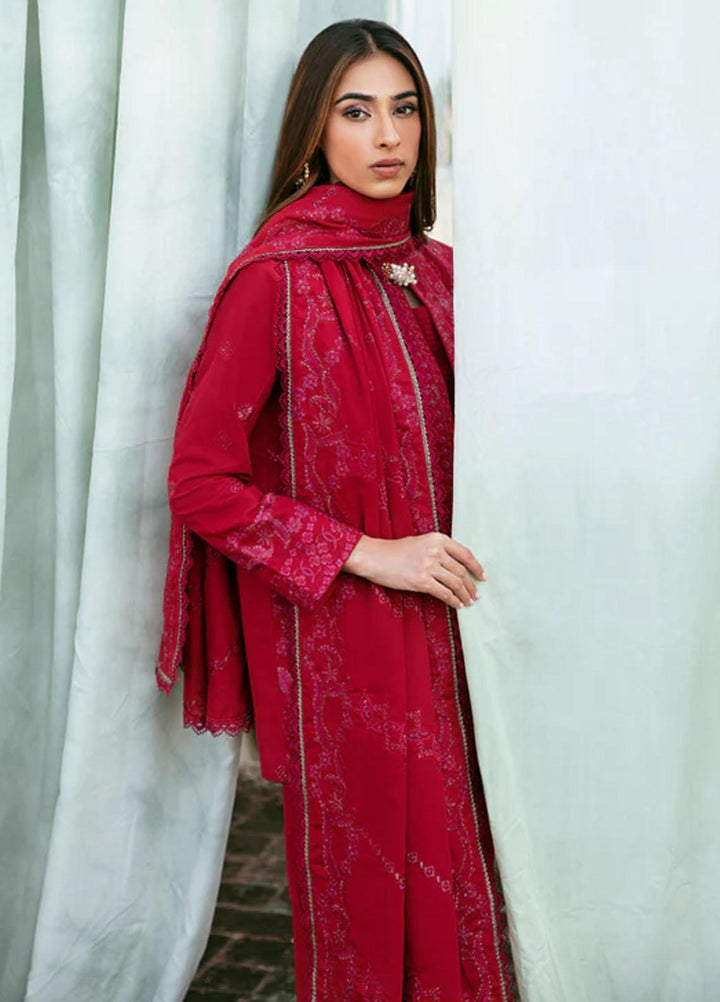 Afsanay By Florent Embroidered Khaddar Suits Unstitched 3 Piece FL23LCK FLK-7B - Winter Collection