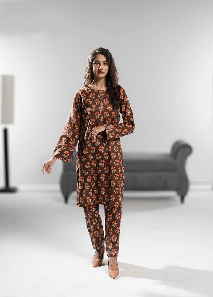 Ahlam by Safa Textiles Pret Cambric 2 Piece Suit Bronze Bliss