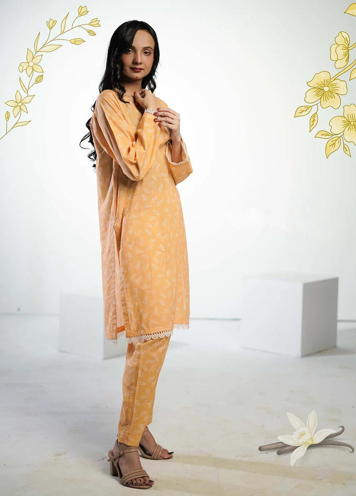 Ahlam by Safa Textiles Pret Cambric 2 Piece Suit Citrus burst