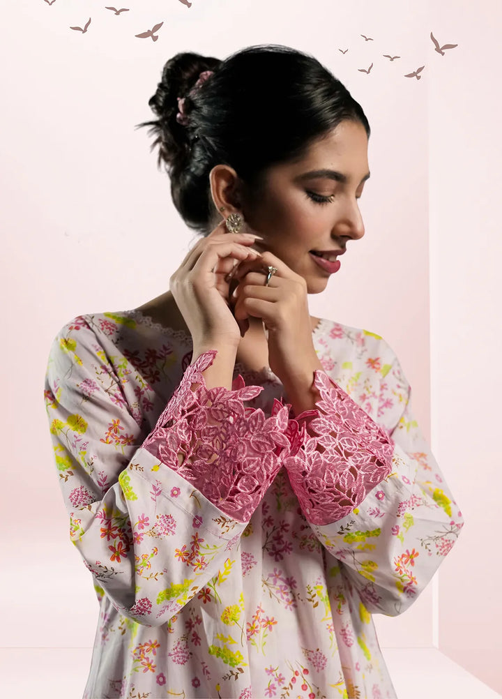 Ahlam by Safa Textiles Pret Cambric 2 Piece Suit Pink Petal