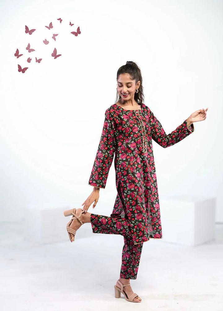 Ahlam by Safa Textiles Pret Cambric 2 Piece Suit Shadow Florals