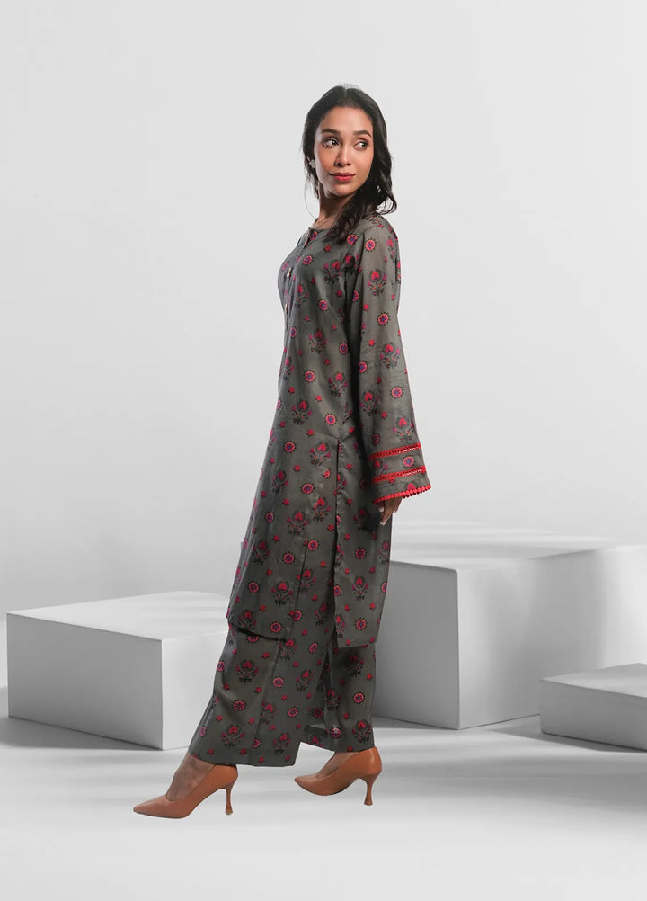 Ahlam by Safa Textiles Pret Cambric 2 Piece Suit Shadow