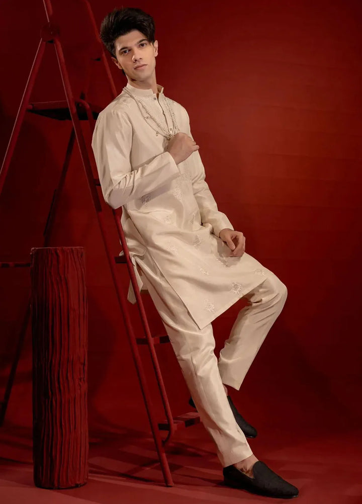 Ahmad Raza Embroidered Men Kurta Pajama - AR9015