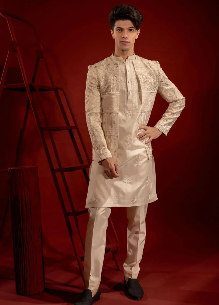 Ahmad Raza Embroidered Men Prince Suit - AR9016