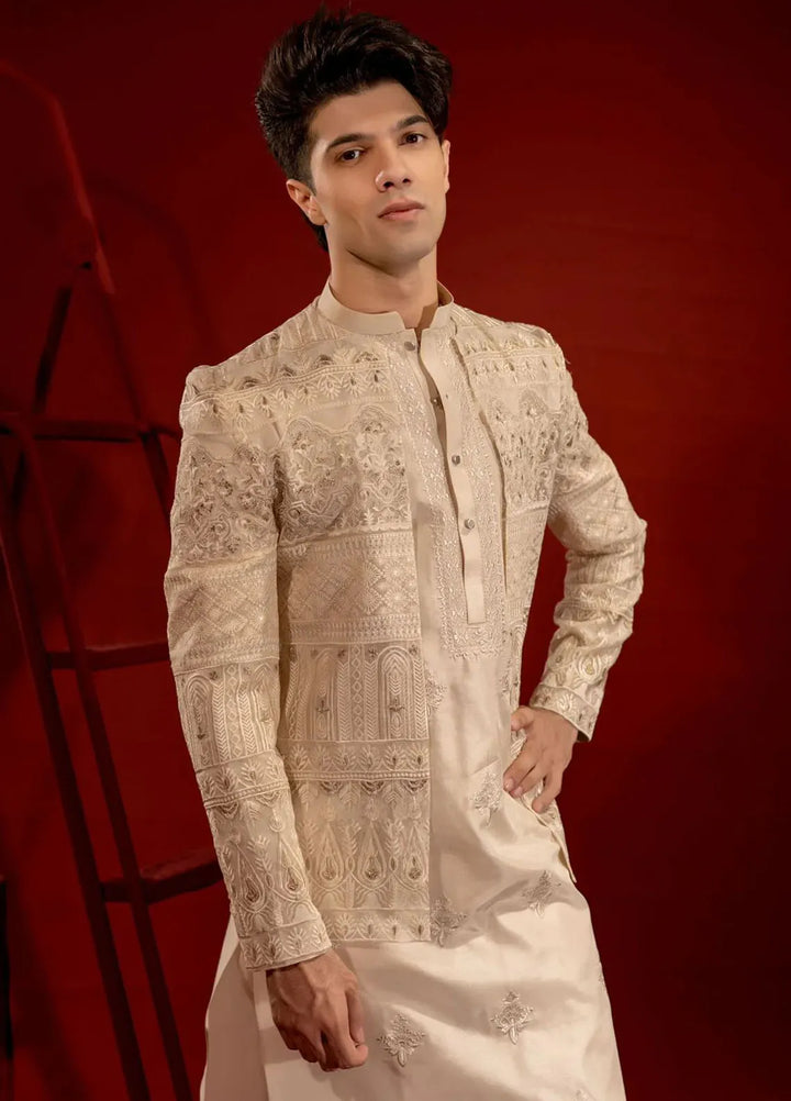 Ahmad Raza Embroidered Men Prince Suit - AR9016