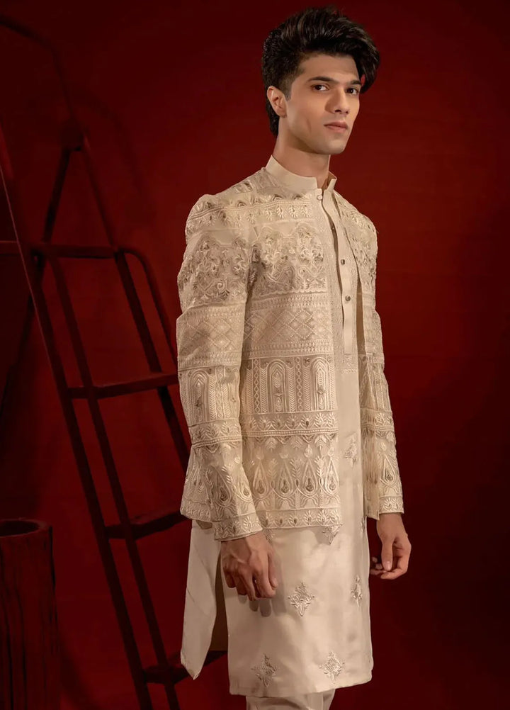 Ahmad Raza Embroidered Men Prince Suit - AR9016