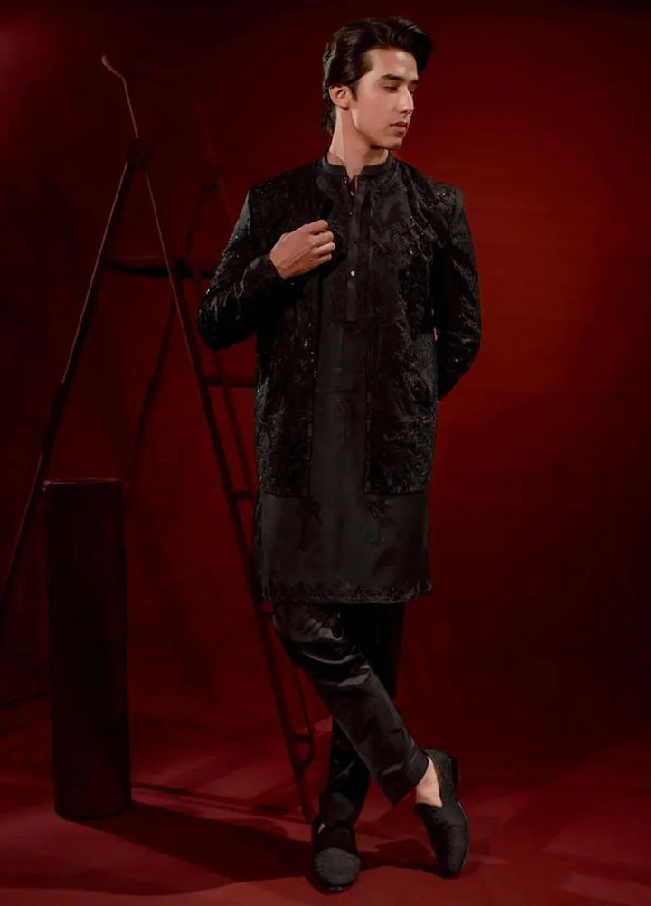 Ahmad Raza Embroidered Men Prince Suit - AR9018