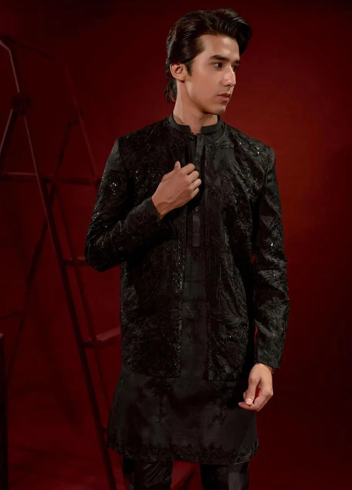 Ahmad Raza Embroidered Men Prince Suit - AR9018