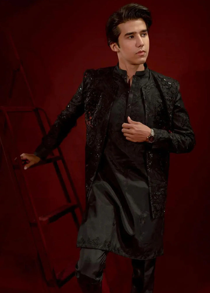 Ahmad Raza Embroidered Men Prince Suit - AR9018