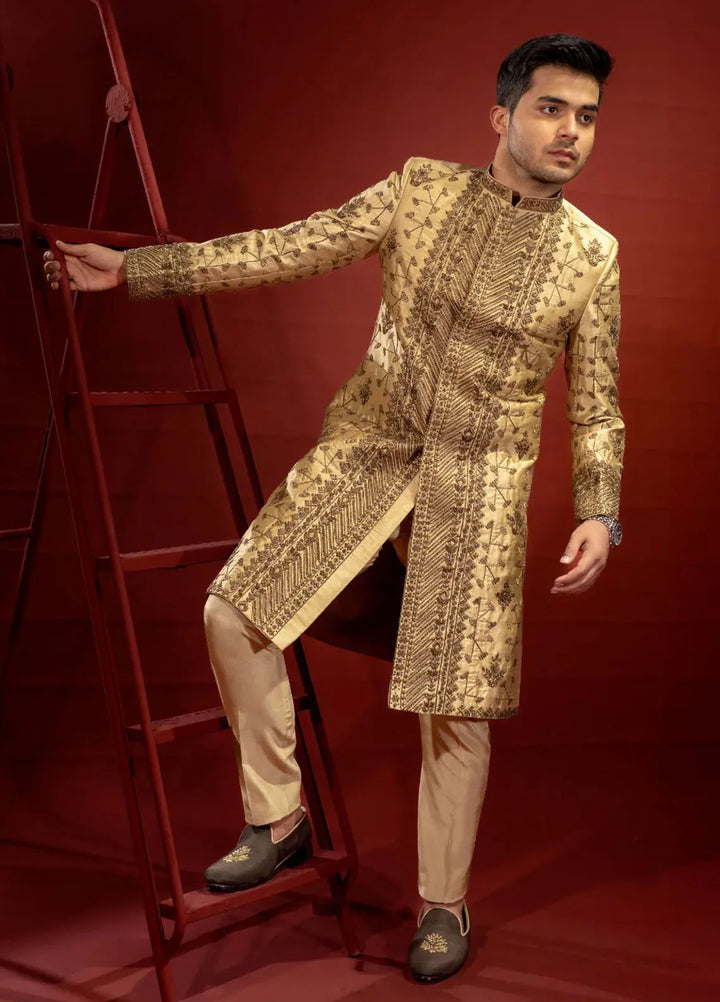 Ahmad Raza Embroidered Men Sherwani - AR9026