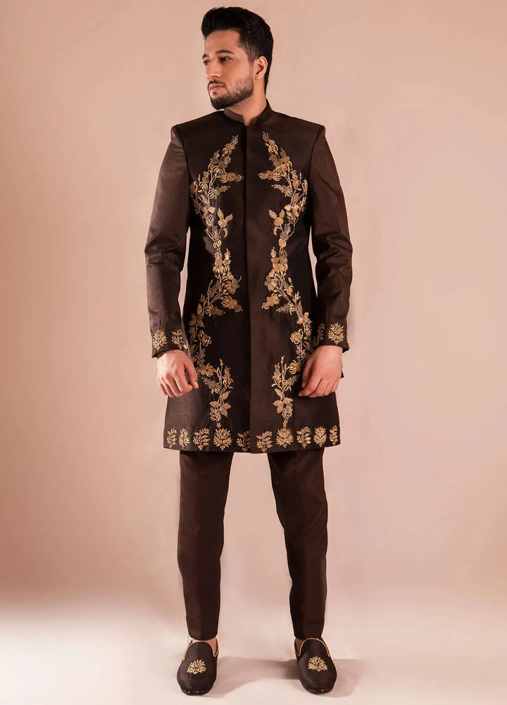 Ahmad Raza Pret Embroidered Silk 3 Piece Suit AR-9008