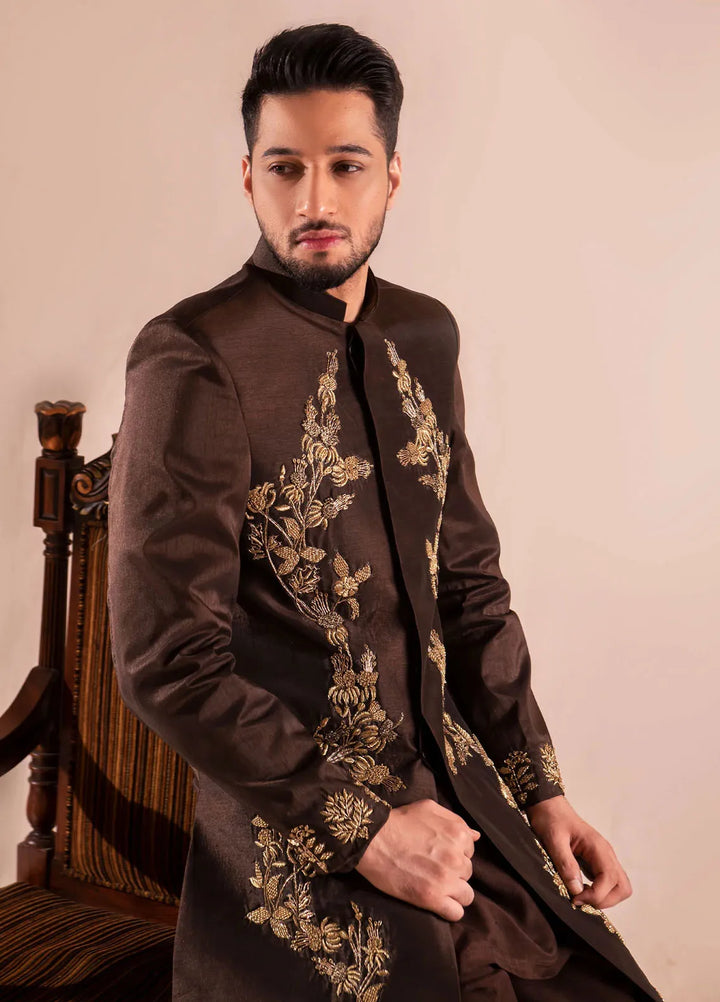 Ahmad Raza Pret Embroidered Silk 3 Piece Suit AR-9008