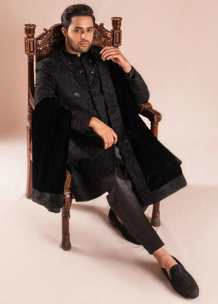 Ahmad Raza Pret Embroidered Silk 4 Piece Suit AR-9003