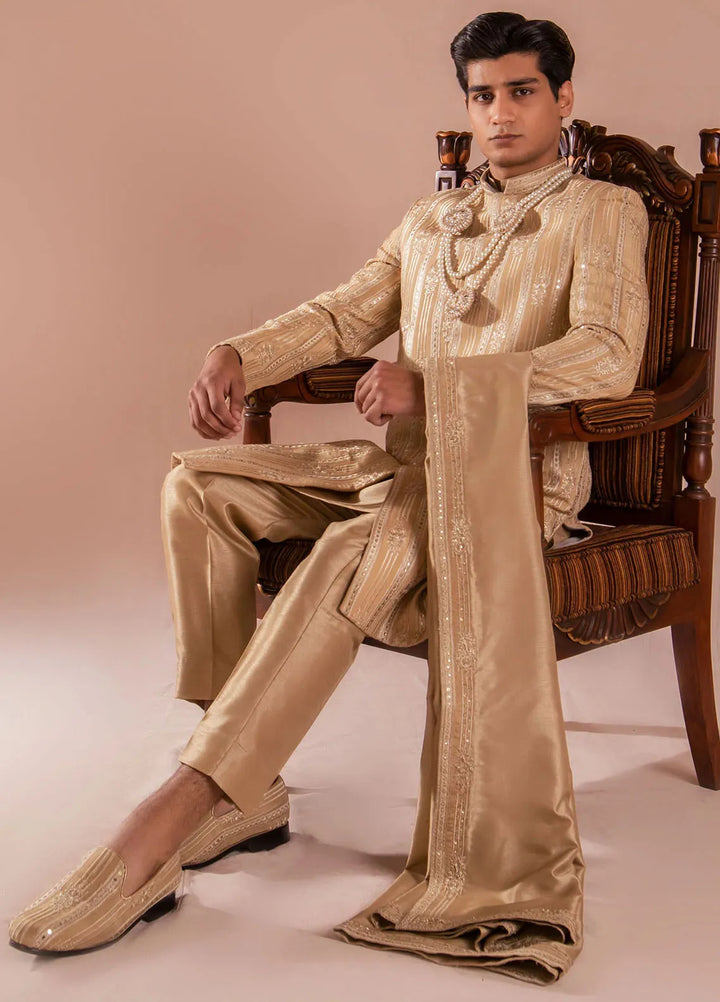 Ahmad Raza Pret Embroidered Silk 4 Piece Suit AR-9004