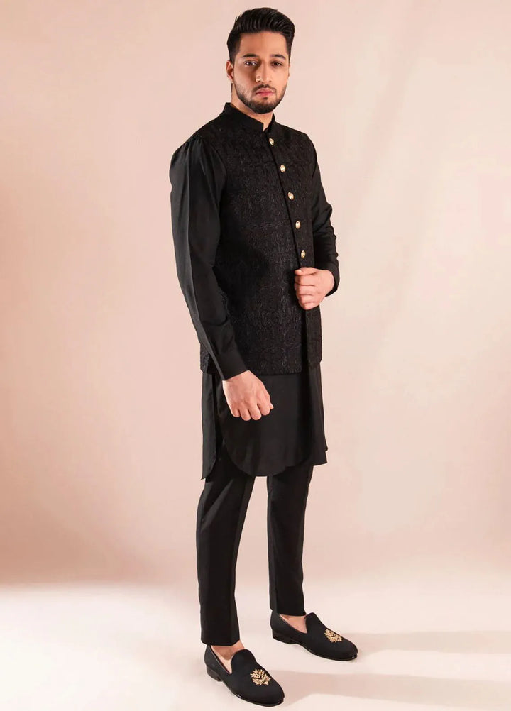 Ahmad Raza Wash N Wear Embroidered Men 3 Piece Suit - AR5103