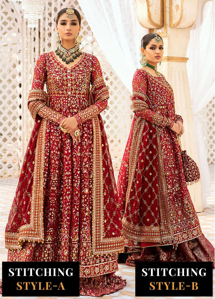 AIK Atelier Embroidered Chiffon Suits Unstitched 3 Piece AIK24WF Look 01 - Wedding Collection