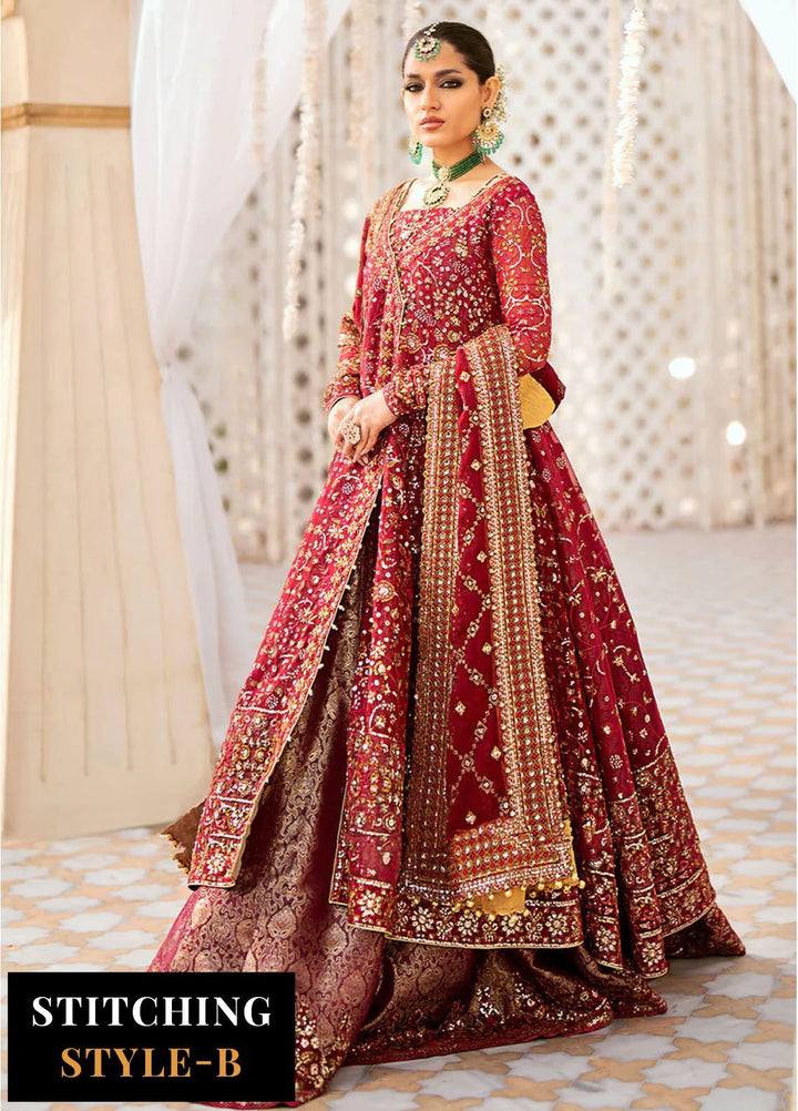 AIK Atelier Embroidered Chiffon Suits Unstitched 3 Piece AIK24WF Look 01 - Wedding Collection