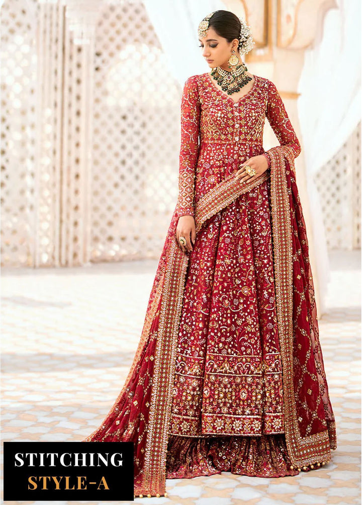 AIK Atelier Embroidered Chiffon Suits Unstitched 3 Piece AIK24WF Look 01 - Wedding Collection