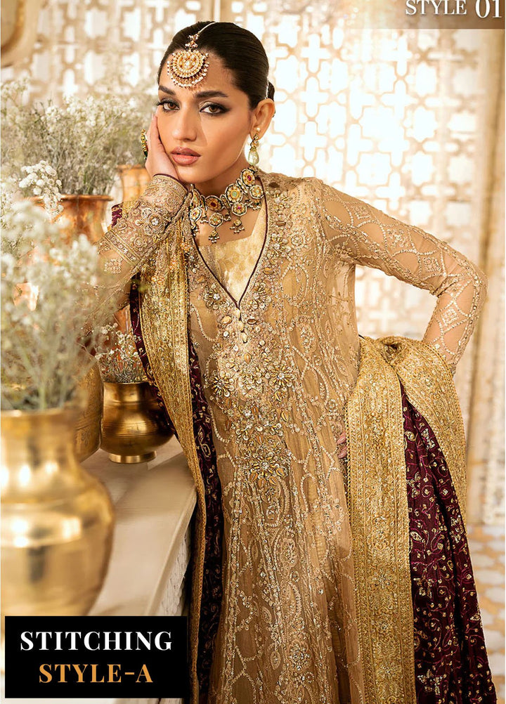 AIK Atelier Embroidered Chiffon Suits Unstitched 3 Piece AIK24WF Look 08 - Wedding Collection