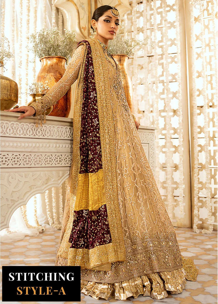 AIK Atelier Embroidered Chiffon Suits Unstitched 3 Piece AIK24WF Look 08 - Wedding Collection