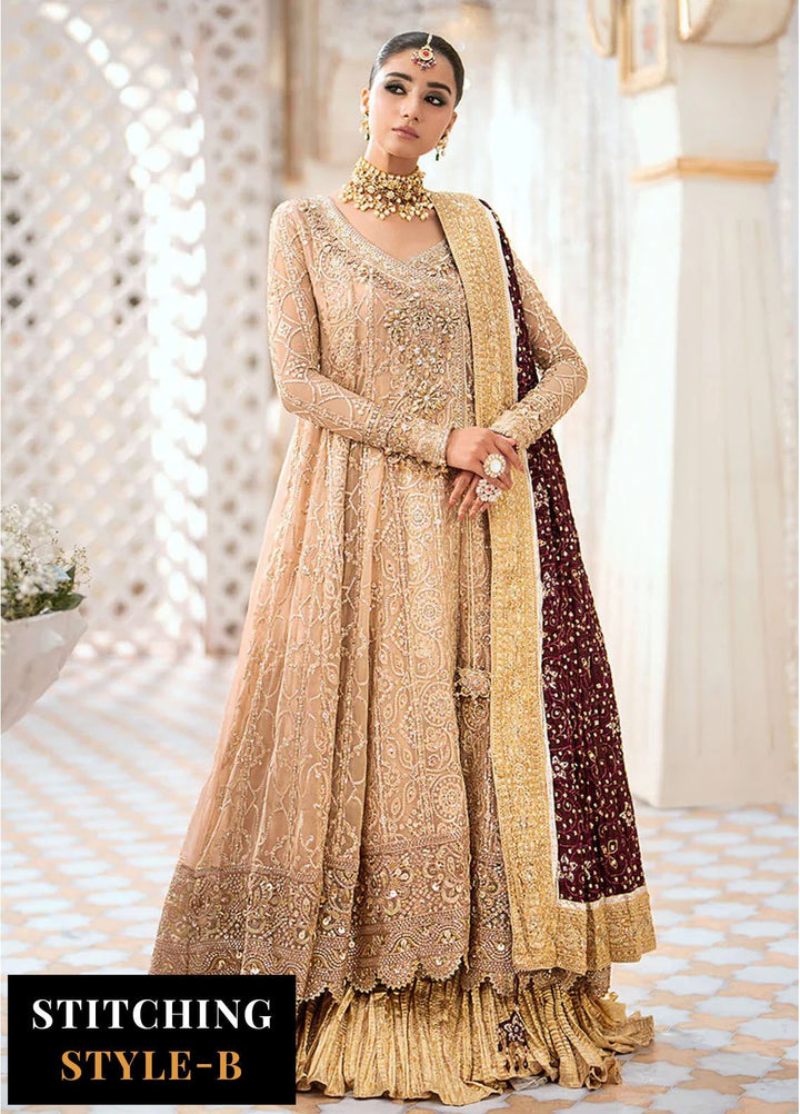 AIK Atelier Embroidered Chiffon Suits Unstitched 3 Piece AIK24WF Look 08 - Wedding Collection