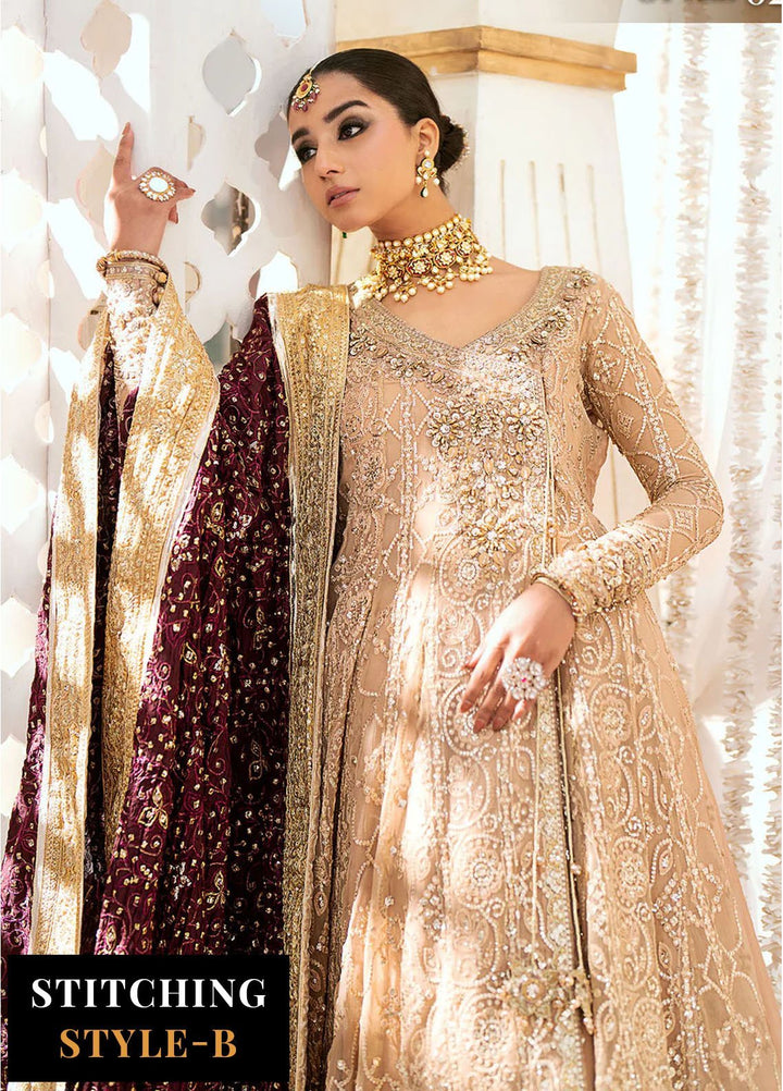 AIK Atelier Embroidered Chiffon Suits Unstitched 3 Piece AIK24WF Look 08 - Wedding Collection