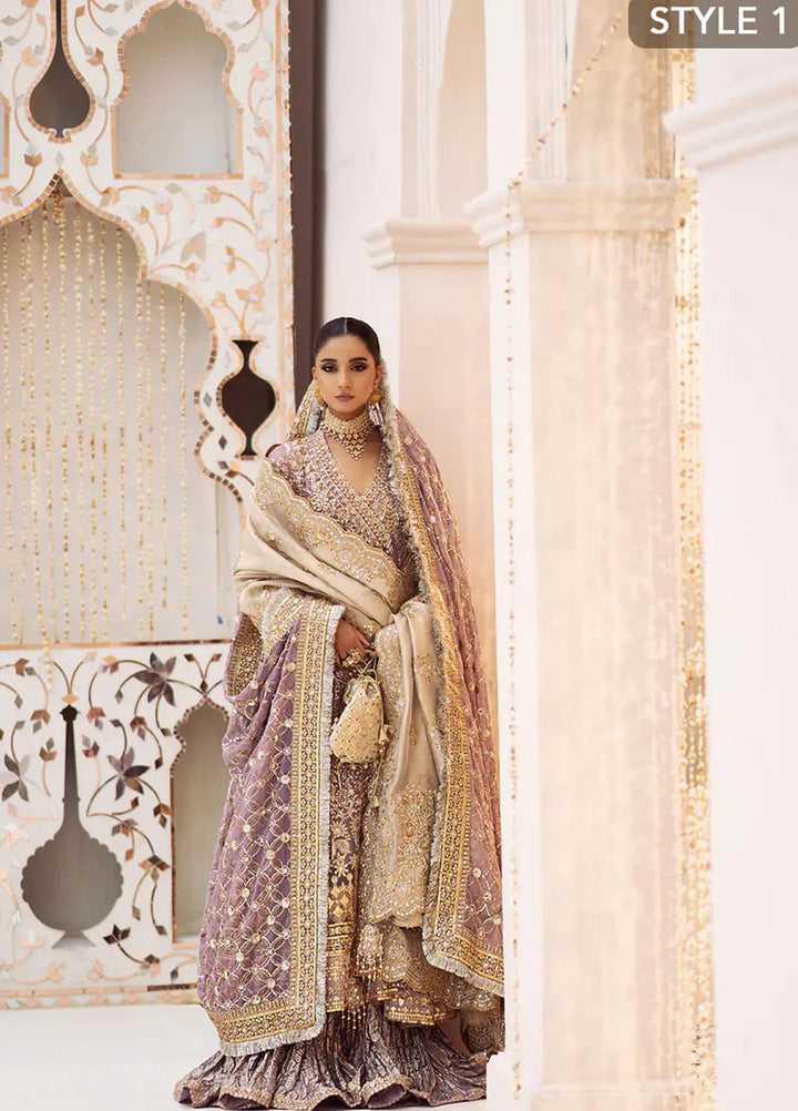 AIK Atelier Embroidered Chiffon Suits Unstitched 3 Piece AIK24WF2 Look 10 - Wedding Collection