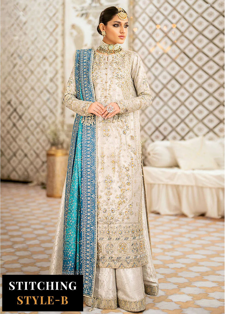 AIK Atelier Embroidered Net Suits Unstitched 3 Piece AIK24WF Look 10 - Wedding Collection