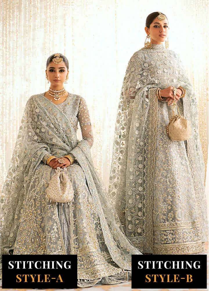 AIK Atelier Embroidered Organza Suits Unstitched 3 Piece AIK24WF Look 03 - Wedding Collection