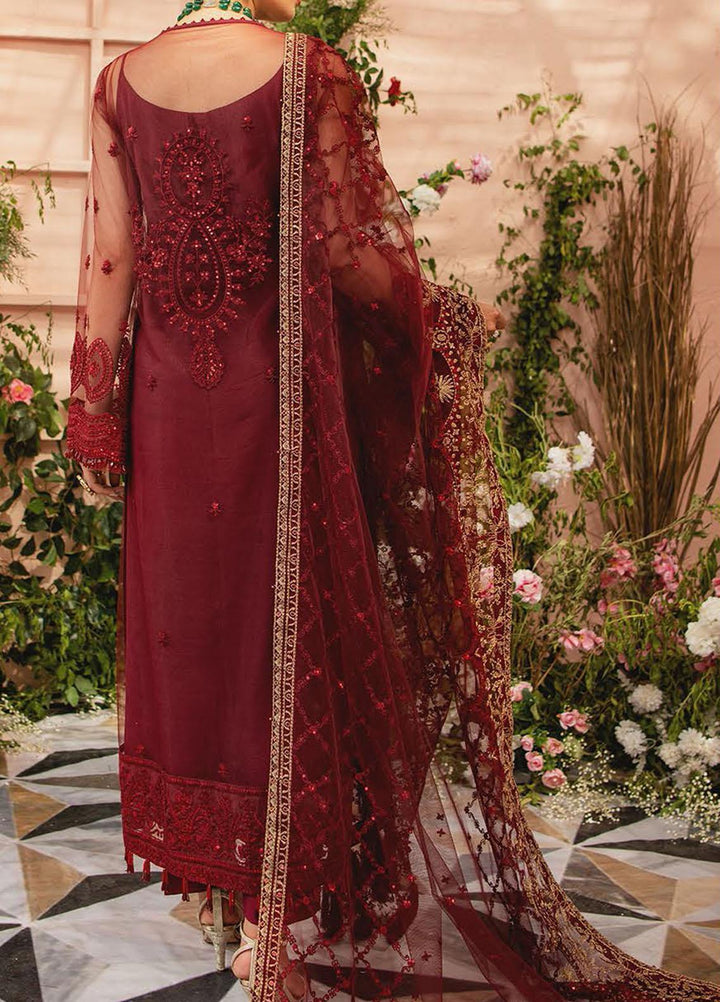 AIK Atelier Embroidered Net Suits Unstitched 3 Piece AIK22MT Look 02 - Luxury Collection