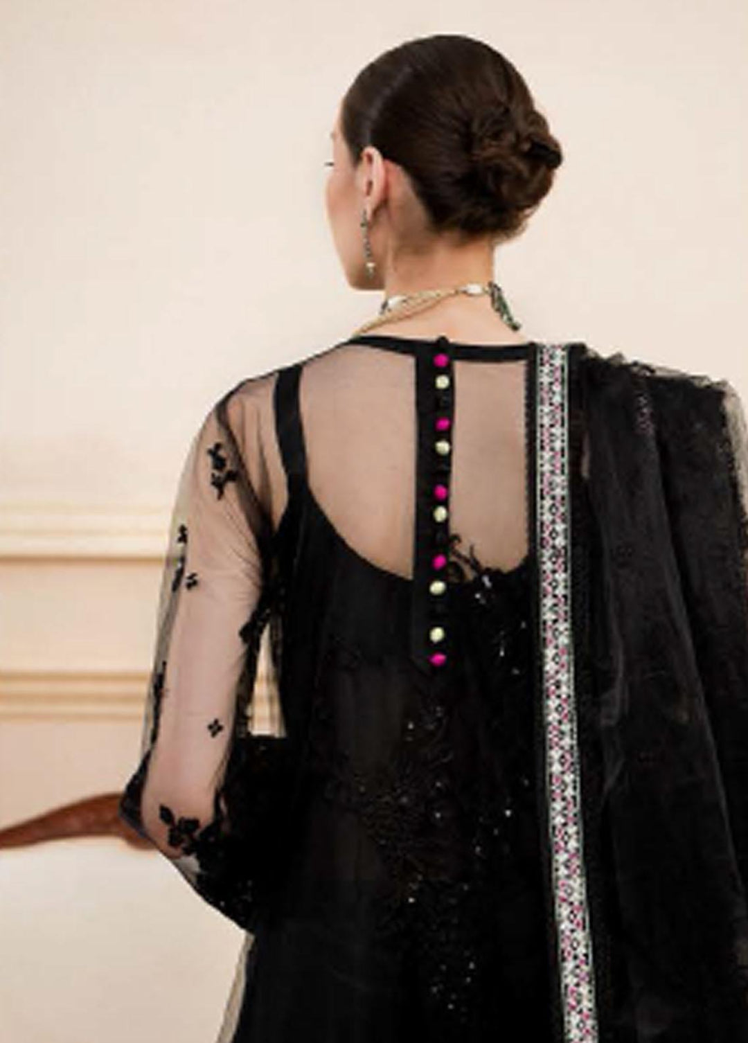 Lumiere By AIK Atelier Embroidered Net Suits Unstitched 3 Piece Look 02 - Luxury Collection