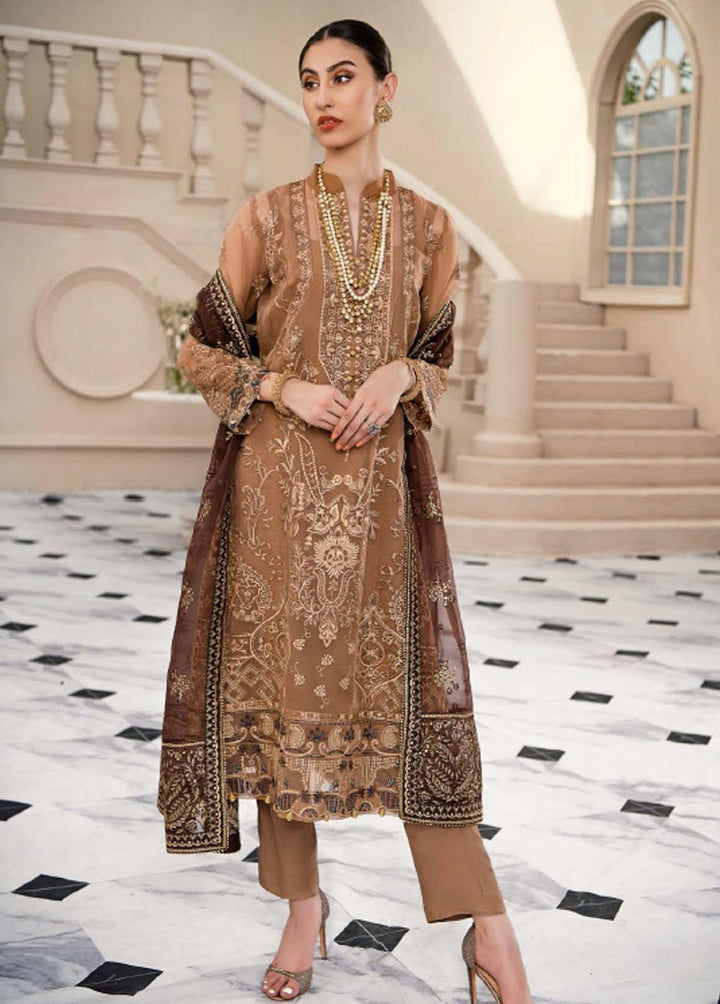 Lumiere By AIK Atelier Embroidered Organza Suits Unstitched 3 Piece AIK22L Look 04 - Luxury Collection