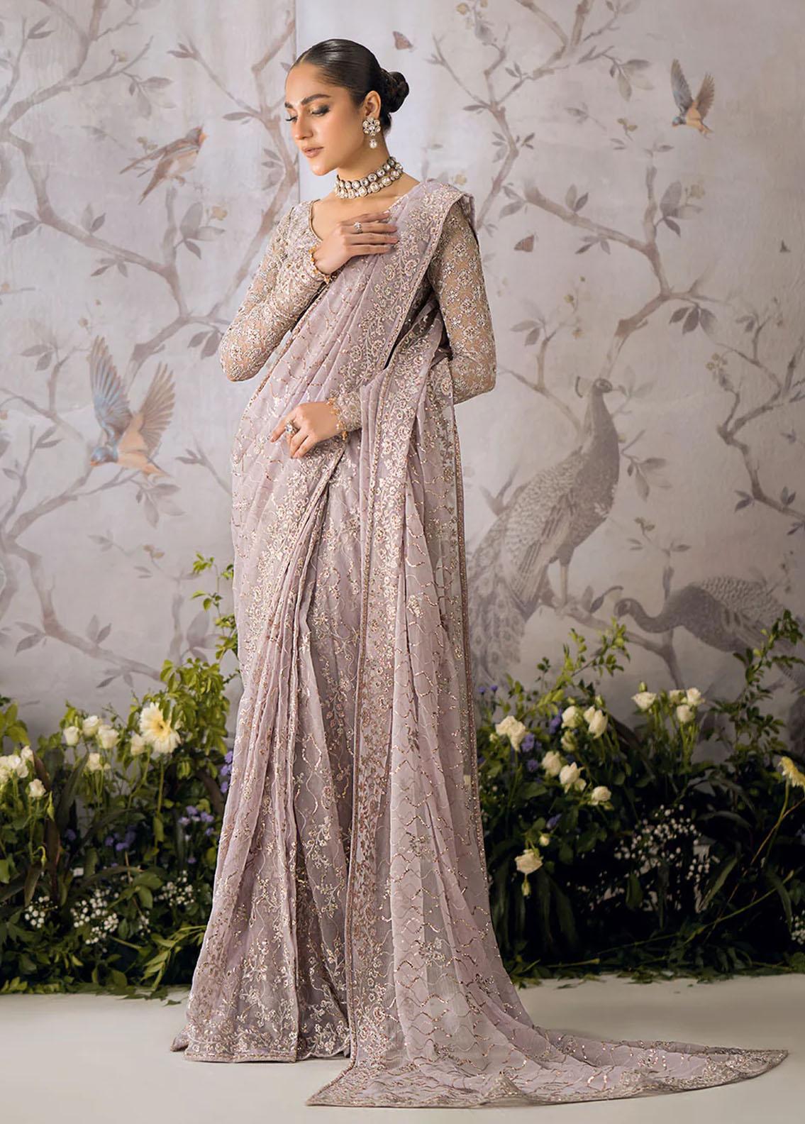 The Sari Edit by Aik Atelier Unstitched Silk Luxury Embroidered Saree AIK25SE Look-01 - Formals Collection