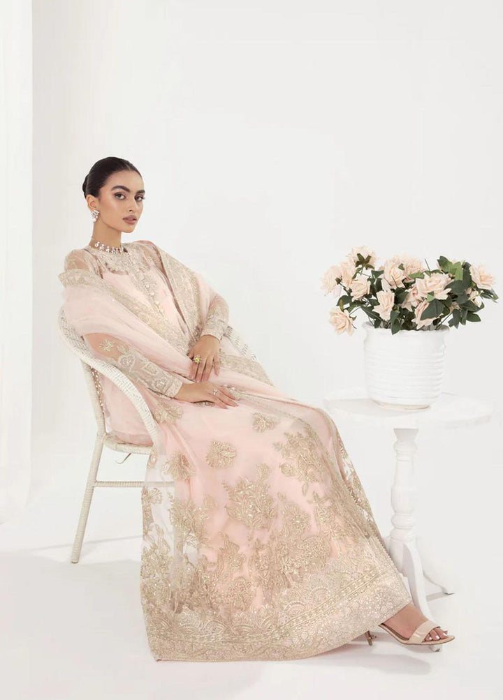 AIK Atelier Embroidered Net Suits Unstitched 3 Piece AIK22U Look 01 - Luxury Collection