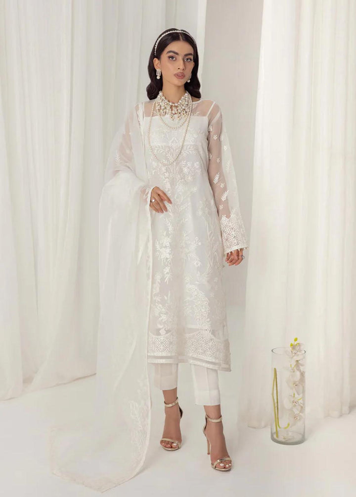 AIK Atelier Embroidered Organza Suits Unstitched 3 Piece AIK22U Look 03 - Luxury Collection