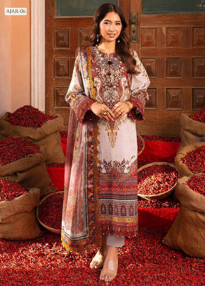 Aira by Asim Jofa Embroidered Dobby Suits Unstitched 3 Piece AJ24AS AJAR-06 - Summer Collection