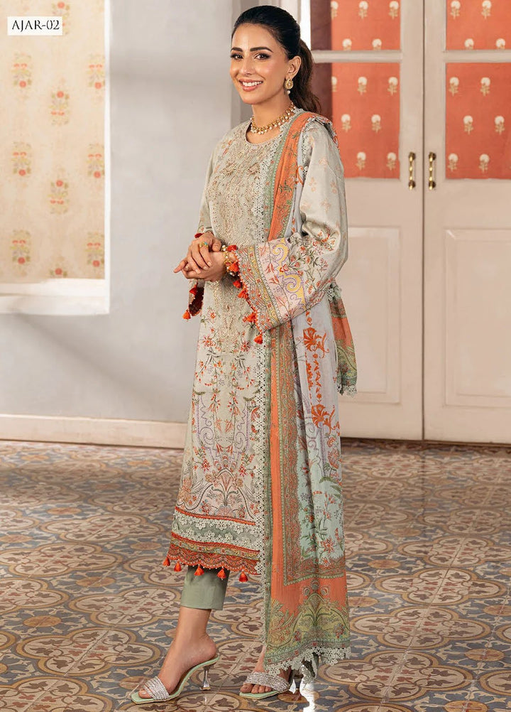 Aira by Asim Jofa Embroidered Jacquard Suits Unstitched 3 Piece AJ24AS AJAR-02 - Summer Collection