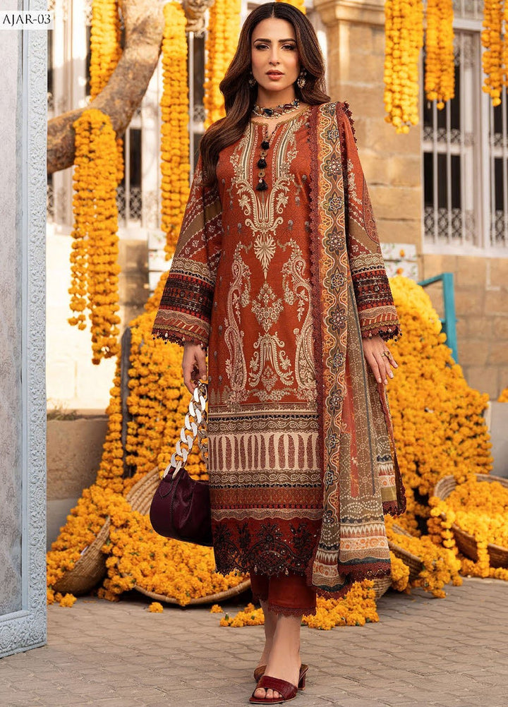 Aira by Asim Jofa Embroidered Jacquard Suits Unstitched 3 Piece AJ24AS AJAR-03 - Summer Collection