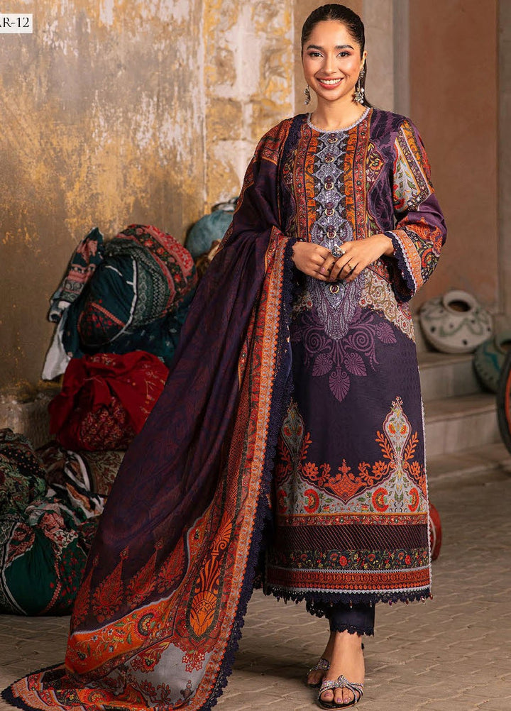 Aira by Asim Jofa Embroidered Jacquard Suits Unstitched 3 Piece AJ24AS AJAR-12 - Summer Collection