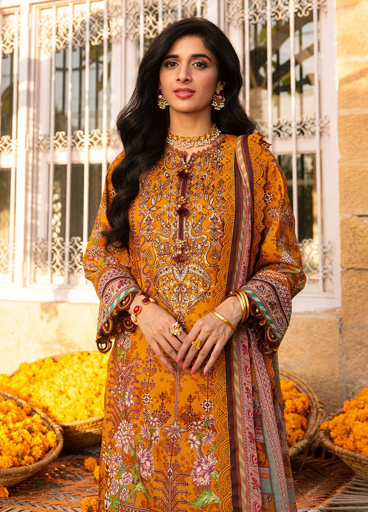 Aira by Asim Jofa Embroidered Lawn Suits Unstitched 3 Piece AJ24AS AJAR-15 - Summer Collection