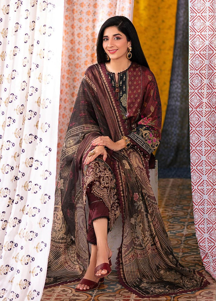 Aira by Asim Jofa Embroidered Lawn Suits Unstitched 3 Piece AJ24AS AJAR-19 - Summer Collection