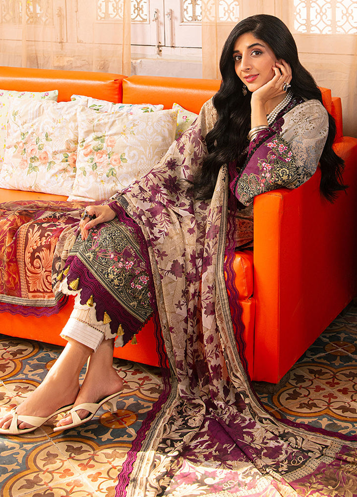 Aira by Asim Jofa Embroidered Lawn Suits Unstitched 3 Piece AJ24AS AJAR-21 - Summer Collection